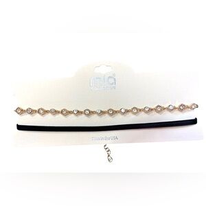 2pc Gold and Black Choker Set